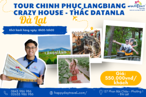 Tour chinh phục Langbiang – Crazy House – Thác Datanla 2025