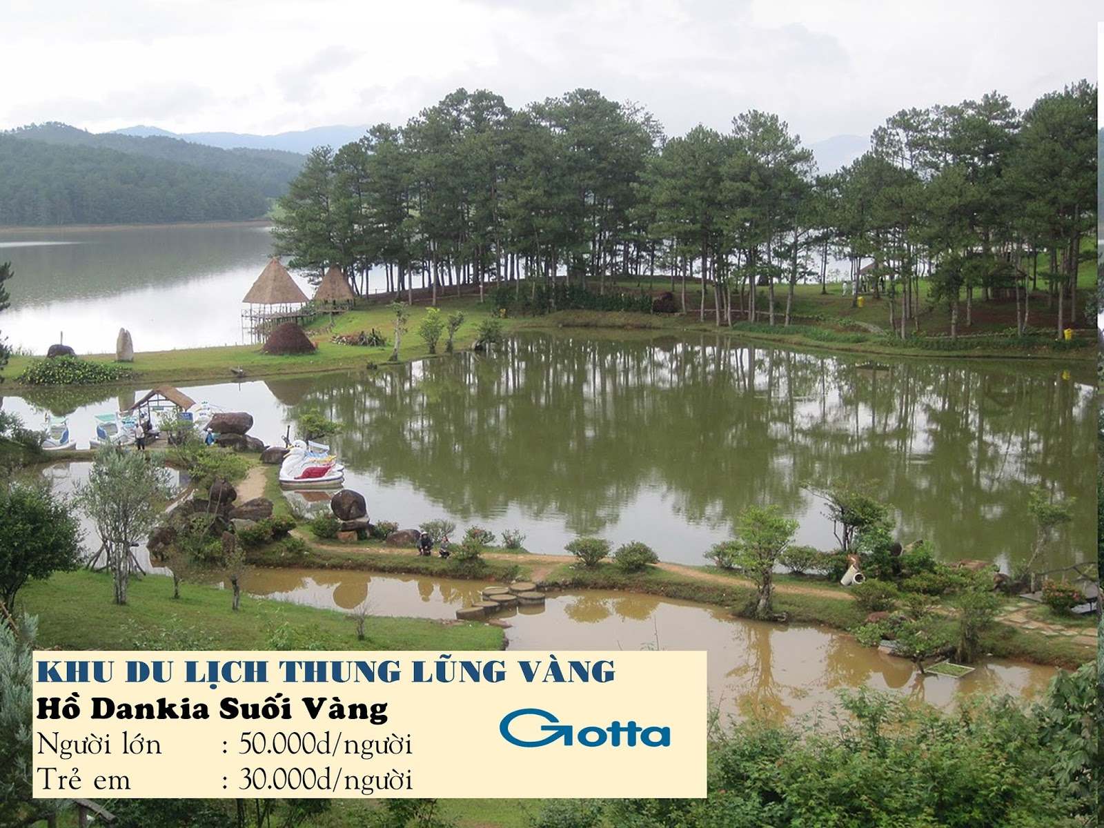 Giá vé đi vào thung lũng vàng là 50.000đ cho người lớn