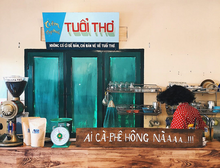 Quán cafe Cô Bông bình yên Quán cafe Cô Bông bình yên