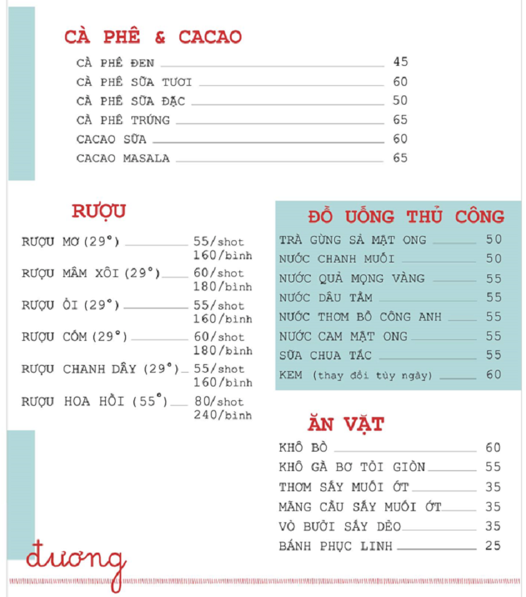 Menu đa dạng, giá cả siêu rẻ Menu đa dạng, giá cả siêu rẻ