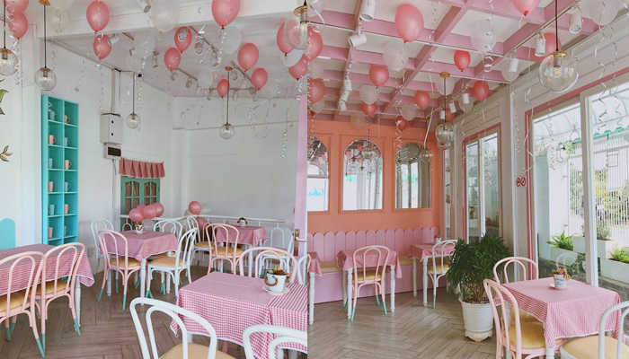 Decor màu hồng lãng mạn