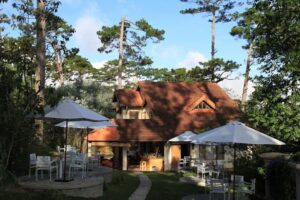 Quán cafe Villacafe Pensee d’Art – view thung lũng hồng thơ mộng