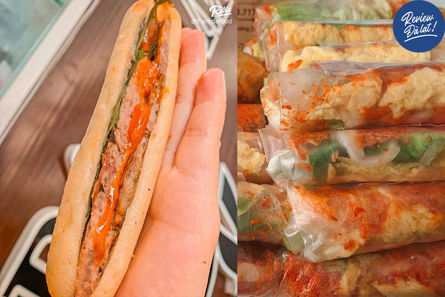 Bánh mì pate và bò bía thơm ngon