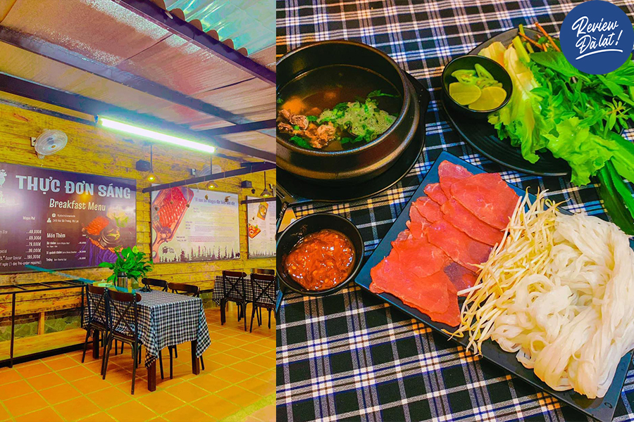 Quán nằm sát bên trung tâm, menu có cả bữa điểm tâm - bữa trưa và bữa tối